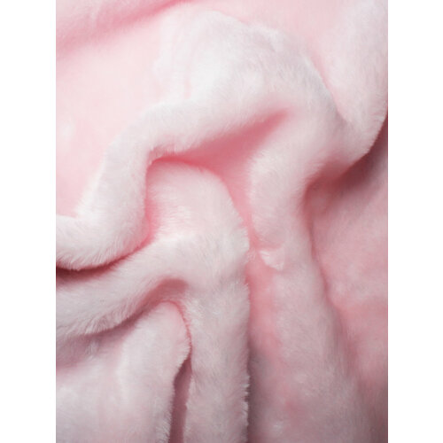 Ткань Мех искусственный светло-розовый с ворсом 9мм для шитья игрушек и рукоделия, И-1206, отрез 150x400 см