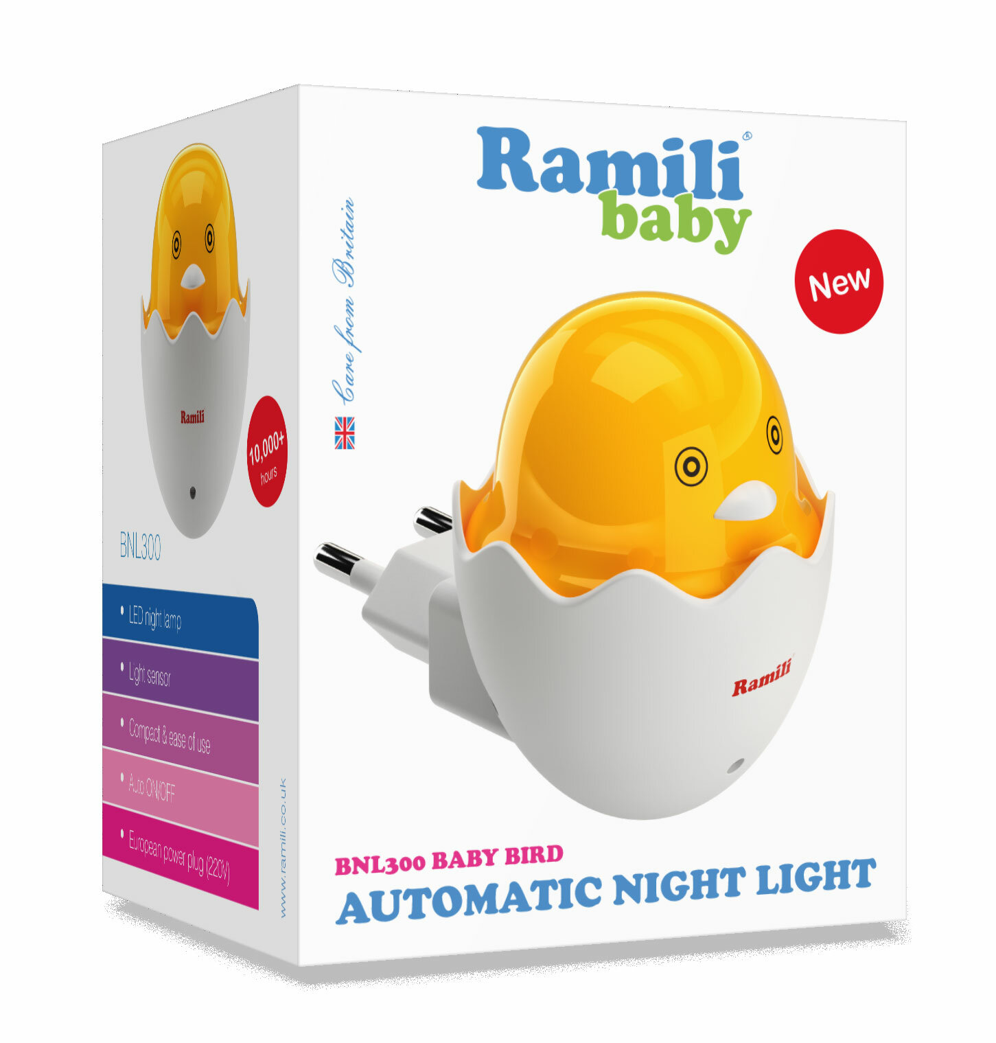 Ночник Ramili Baby BNL 300, цвет арматуры: белый