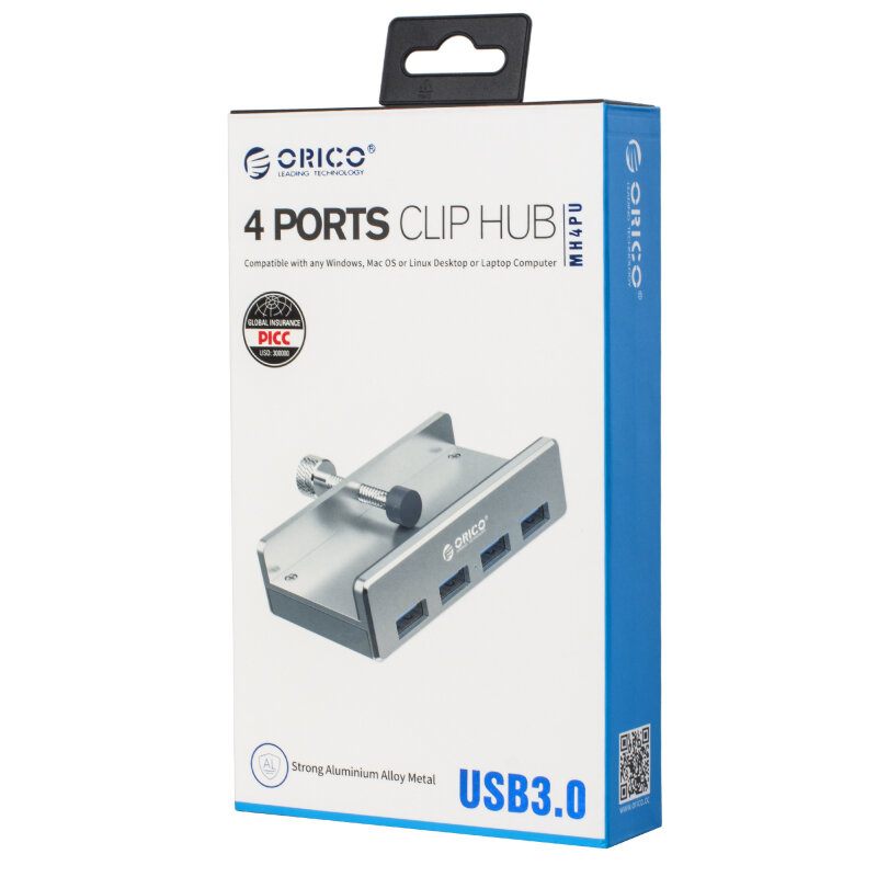 USB-концентратор ORICO MH4PU-SV разъемов: 4