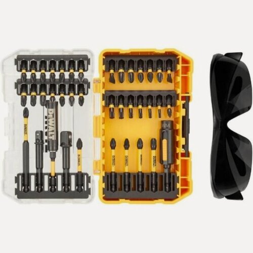 Изображение товара Набор ударных бит Dewalt FLEXTORQ DT70740T + защитные очки