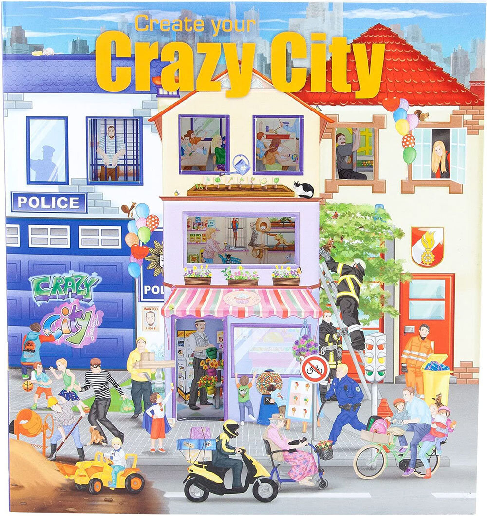 Альбом для творчества с наклейками Creative Studio Create Yout Crazy City Создай Город