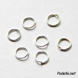 фото Фурнитура для бижутерии Колечко одинарное 0001407 серебряный цвет 5 мм, цена за 1 шт.