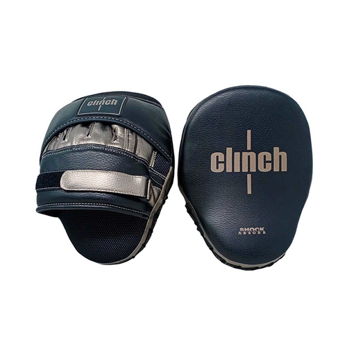 Лапы боксерские Clinch Shock Absorb Mitt C548 Navy/Silver (One Size) лапы тренировочные лапы боксерские ronin 2 штуки цвет синий