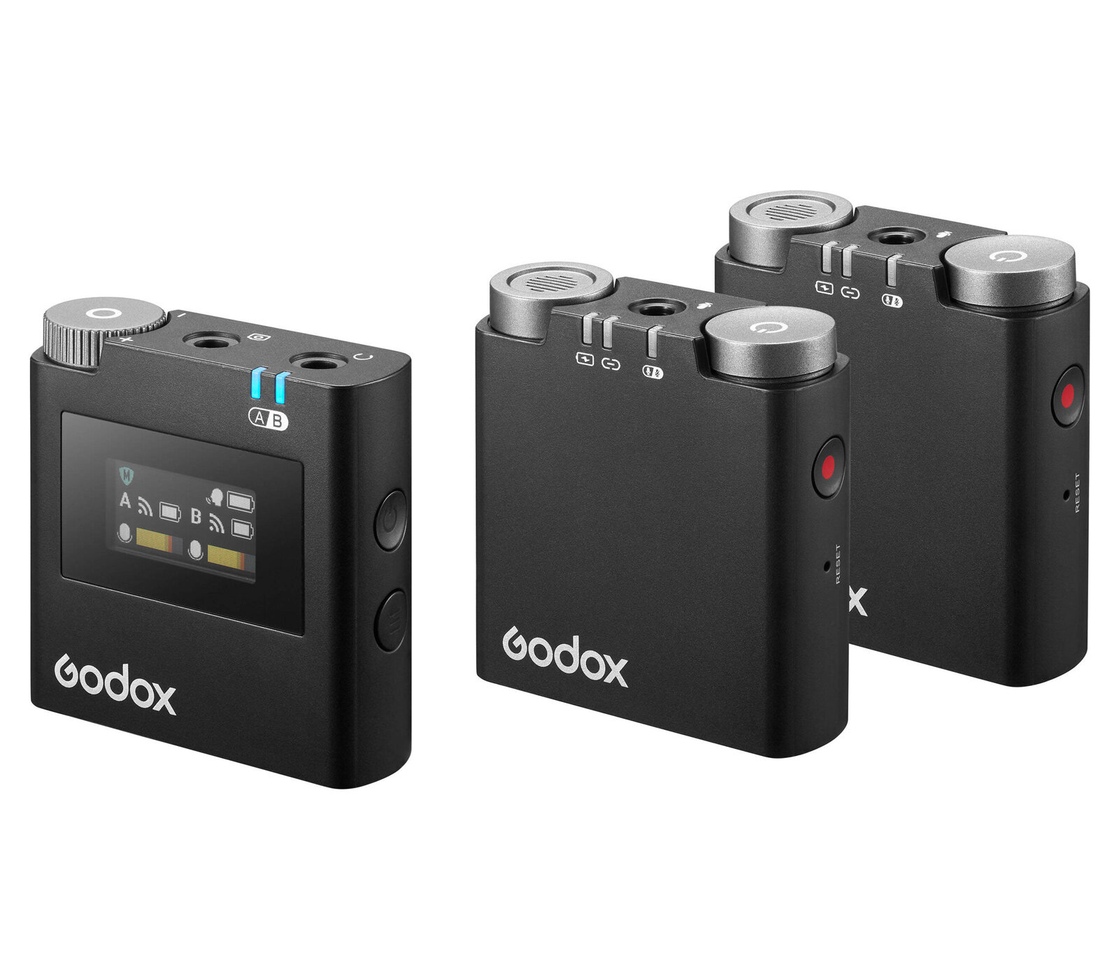 Беспроводная система Godox Virso M2, TX+TX+RX, 2.4 ГГц, 3.5 мм TRS + TRRS, для Sony