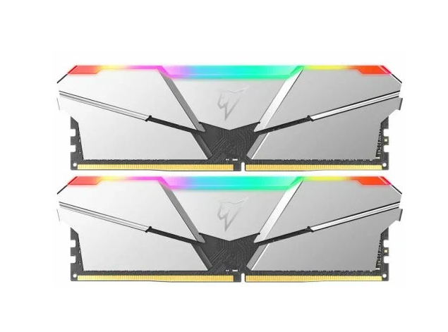 Оперативная память Netac DDR4 16GB (2x8Gb) 3600MHz Shadow RGB CL18 1.35V NTSRD4P36DP-16SC Silver