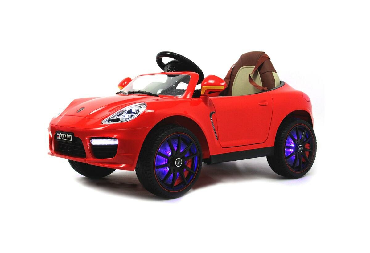 Детский электромобиль A444AA красный (кожа-EVA) (RiverToys)