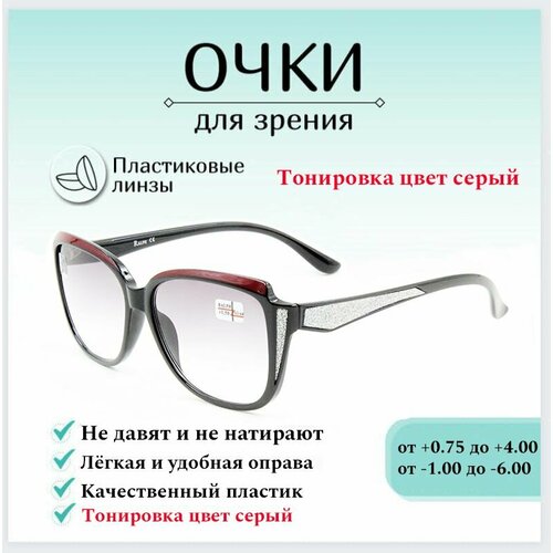 Готовые очки для зрения с диоптриями RALPH Coral +4.00 корригирующие для чтения женские металлические