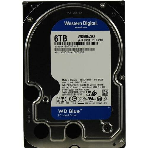 Жесткий диск WD 3,5" WD60EZAX Blue 6ТБ 5400RPM 256MB (SATA III) - фото №4