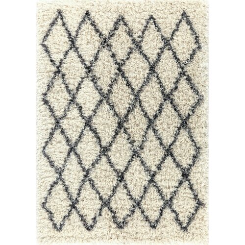 Ковер в спальню полушерстяной Rhapsody 1.6 x 2.3 кремовый, пр-во Бельгия - OSTA, ковер шегги