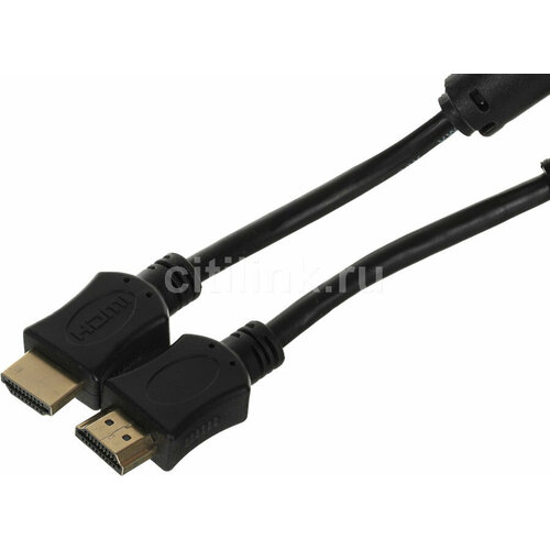 Кабель соединительный аудио-видео PREMIER 5-813 5.0, HDMI (m) - HDMI (m) , ver 2.1, 5м, GOLD, ф/фильтр, черный