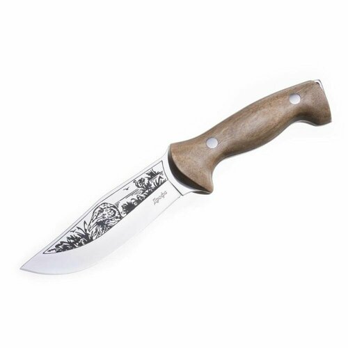 Нож Дрофа полированный рукоять кавказский орех распопов д мастер клинков клинок выкован