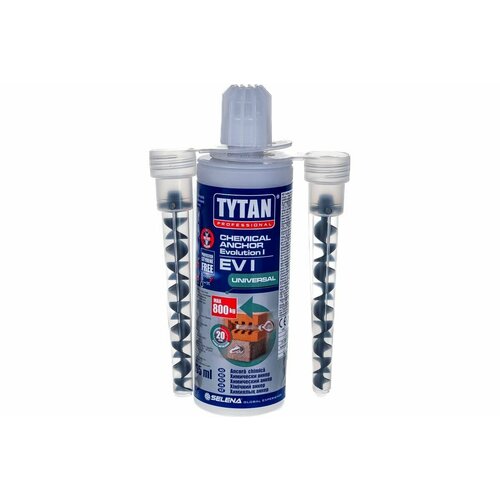 Анкер химический Tytan Professional универсальный EV-I-165 серый 165мл набор tytan professional анкер химический на полиэстеровой основе 165 мл 1 смеситель 2 шпильки м8х110 2 гильзы