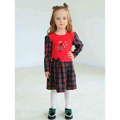 фото Платье maksiki, размер 90, красный, зеленый