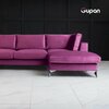 Фото #6 Угловой диван-кровать Lincoln Corne Lounge 260 Велюр, цвет Velutto 01, беспружинный, 260х180х84, в гостинную, зал, офис, на кухню