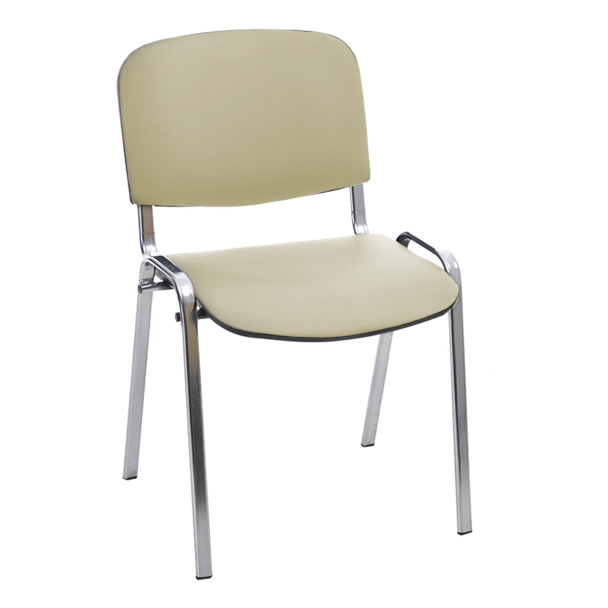 фото Стул Helmi HL-F01 "Изо", каркас хром, обивка кожзам бежевый