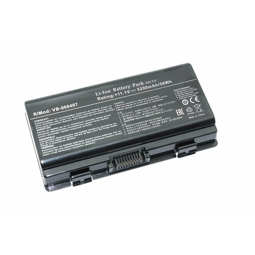 Аккумуляторная батарея для ноутбука Asus X51R (A32-X51) 11.1V 5200mAh OEM вентилятор радиальный forcecon udqflzh16das 4pin для ноутбука asus x51r x51rl x51h 77x79x11