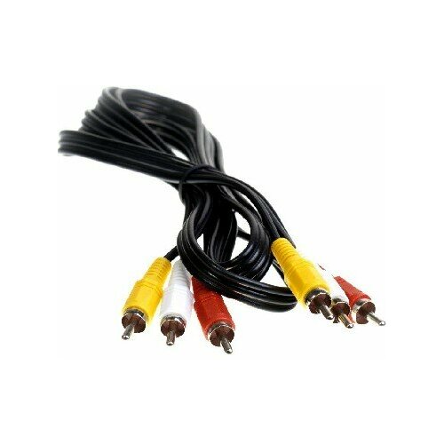 Кабель SMARTBUY KA235-100 3XRCA (M) - 3XRCA (M) 5 м, черный jts d7p 5 кабель соединительный 5 метров