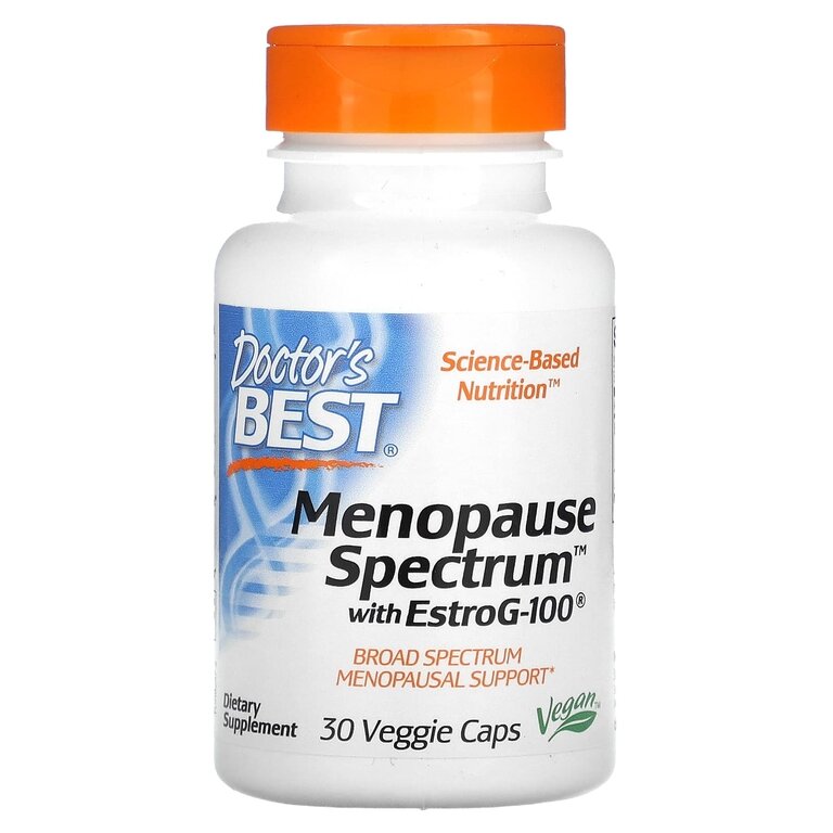 Doctors Best Спектр для помощи при менопаузе с EstroG100 30 вегетарианских капсул