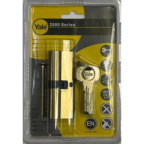цилиндровый механизм yale 1000 series l70 30 40 ключ ключ бронза Цилиндровый механизм Yale 2000 Series (L80 40/40) золотистый