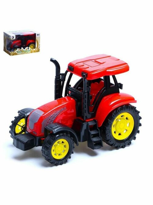 Трактор инерционный Сельскохозяйственный, цвет красный