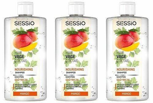 Sessio НЕжный питательный шампунь для волос Vege Coctail, 300 мл, 3 шт