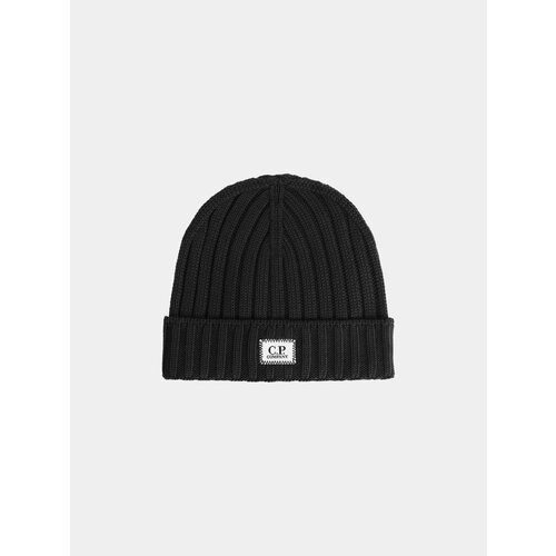 Шапка C.P. Company Extra Fine Merino Wool, размер OneSize, черный
