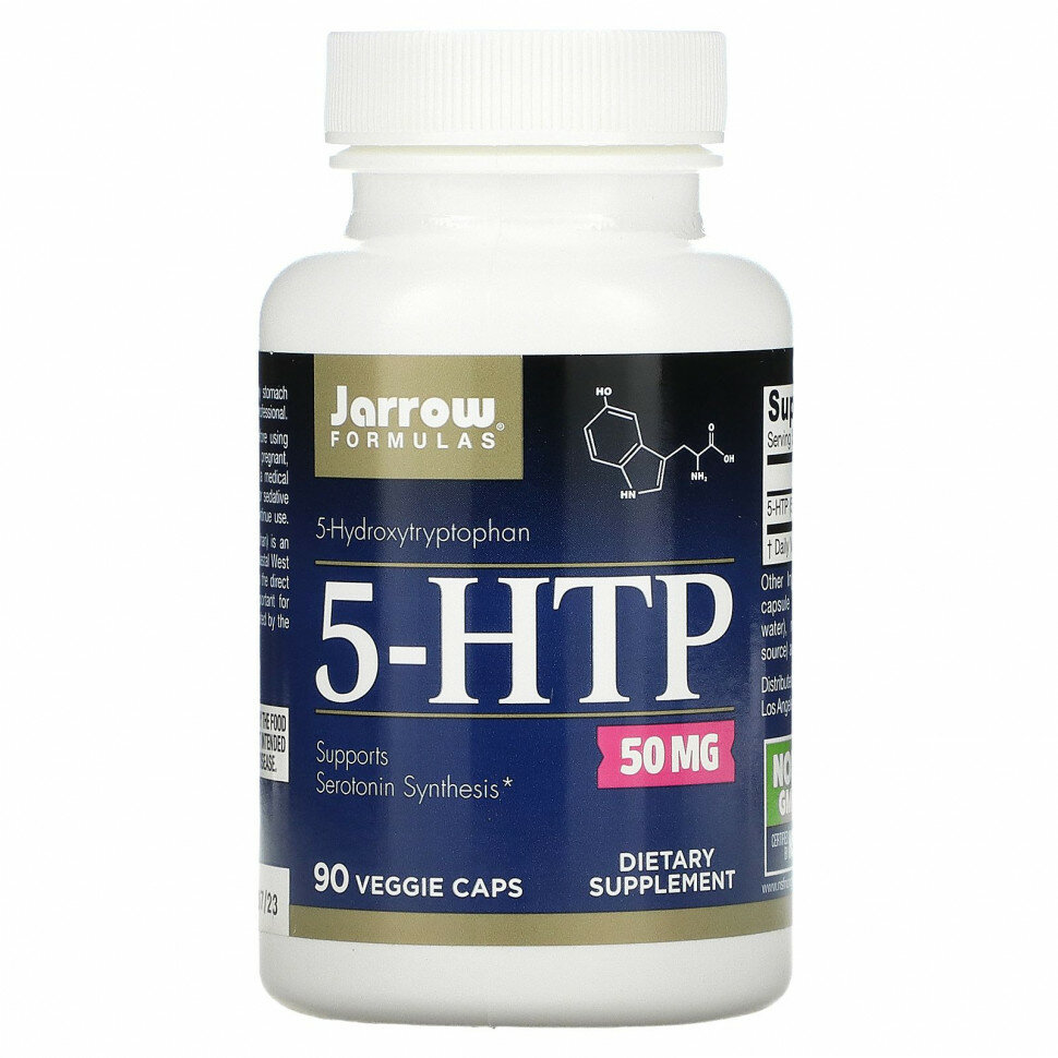 Jarrow Formulas 5-HTP (5-гидрокситриптофан) 50 мг 90 вег капсул