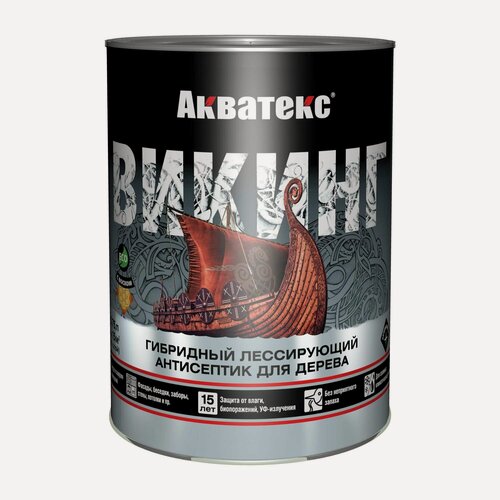 Изображение товара Гибридный лессирующий антисептик для дерева акватекс викинг (бесцветный / 0.75л.)