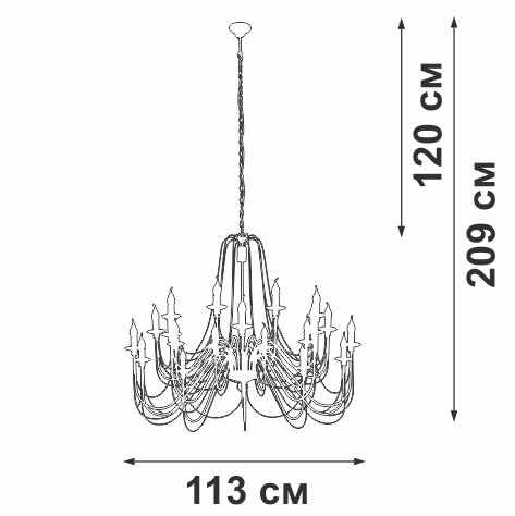 Подвесная люстра Vitaluce V1044-1/20 - фото №4