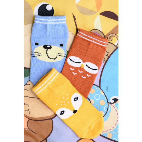 фото Носки 3 пары, размер 14-16, мультиколор нет бренда