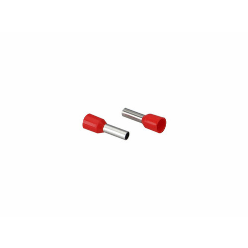 Клемма-втулка металлическая AurA APT-120R, 4 мм2, цвет красный, 100 шт.