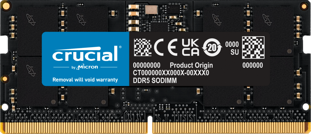 Оперативная память Crucial DDR5 4800 MT/s CL40 16Gbit CT16G48C40U5