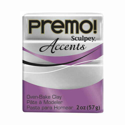 Sculpey Premo полимерная глина PE02 57 г 5129 под серебро