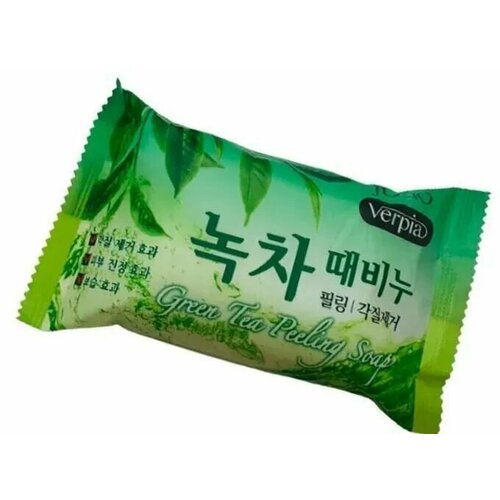 JUNO мыло-пилинг для лица и тела с экстрактом зеленого чая 4шт х 150г