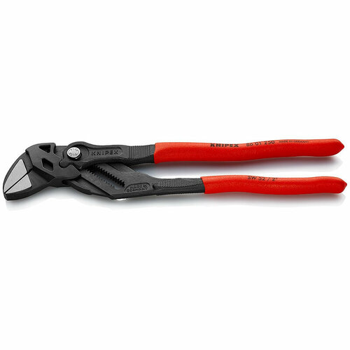 клещи knipex 91 13 250 для разламывания кафельной плитки 250 мм красный серебристый Клещи переставные KNIPEX гаечный ключ, зев 52 мм, длина 250 мм, фосфатированные, обливные ручки