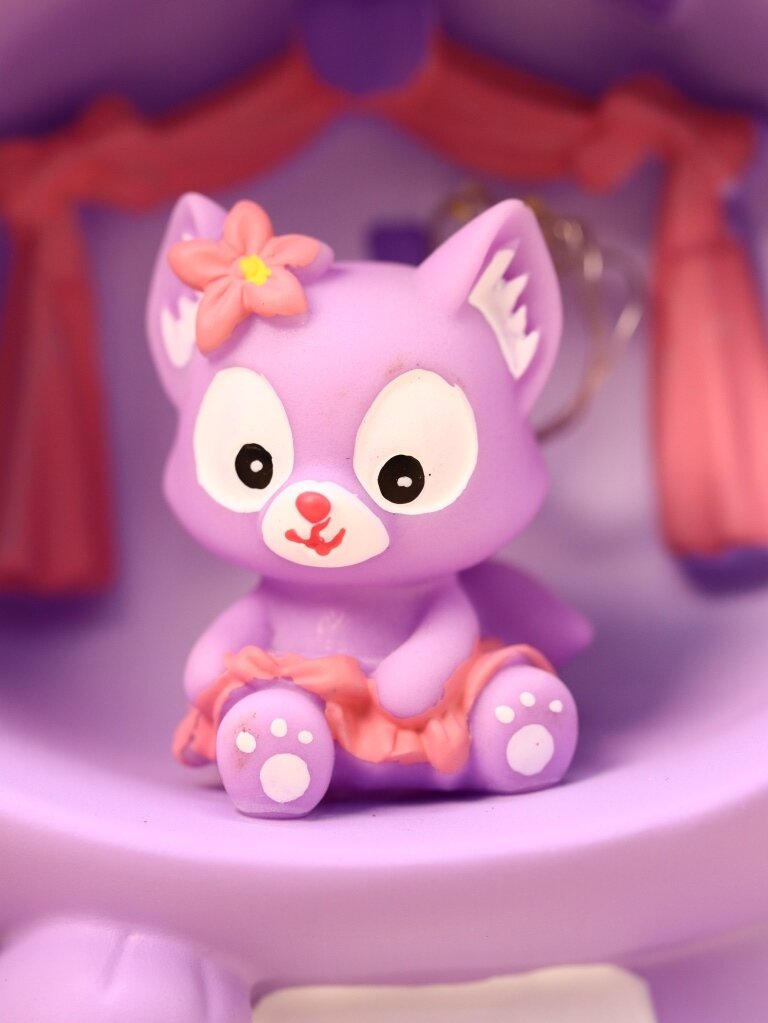 Ночник, светильник детский, копилка Fox flower purple - фотография № 2