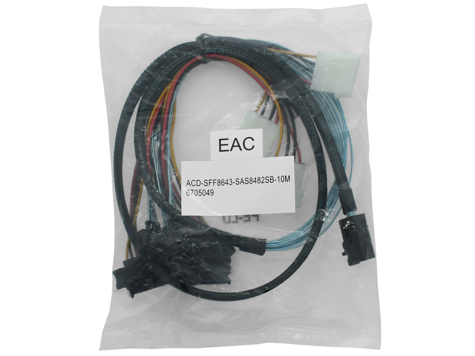 Кабель ACD Cable, INT, SFF8643-to-4*SFF8482 ( HDmSAS -to- 4*SAS internal cable) 100cm (ACD-SFF8643-SAS8482SB-10M) (аналог LSI00412, 2280100-R) (6705049)