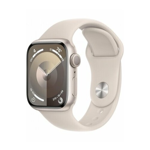 Умные часы Apple Watch Series 9 GPS 45 мм Aluminium Case with Sport Band ML starlight 5040000₽