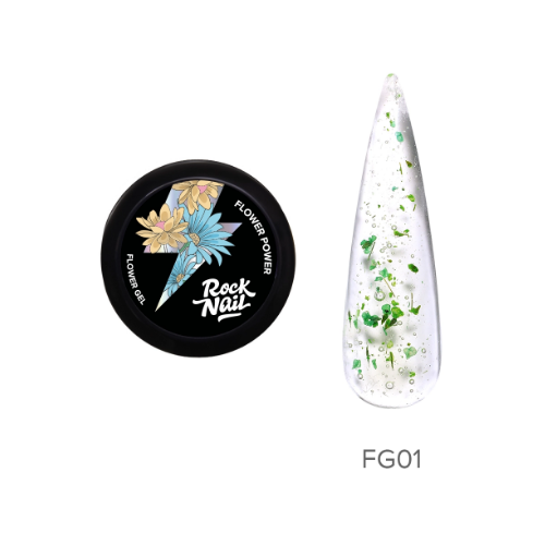ROCKNAIL Flower Power Гель с сухоцветами FG01 Gardenia Gang 10 мл 1560₽