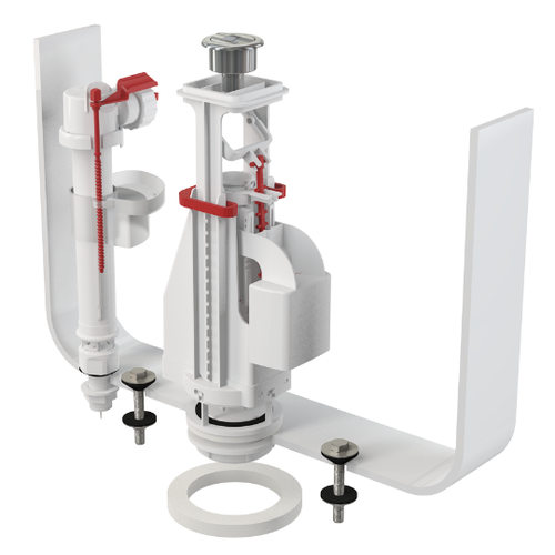 Арматура к смывному бачку Alcaplast SA08 1/2 комплект арматуры для бачка с боковым впуском 1 2 с двойной кнопкой sa08 alсaplast