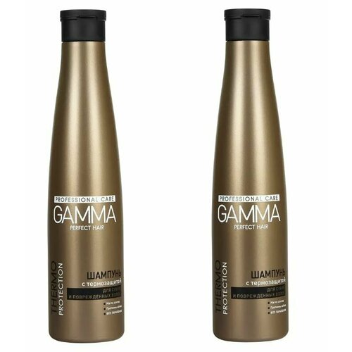 Gamma Perfect Hair Шампунь для сухих и поврежденных волос, с термозащитой,350 мл,2шт свобода шампунь gamma perfect hair для сухих и и поврежденных волос 350 мл