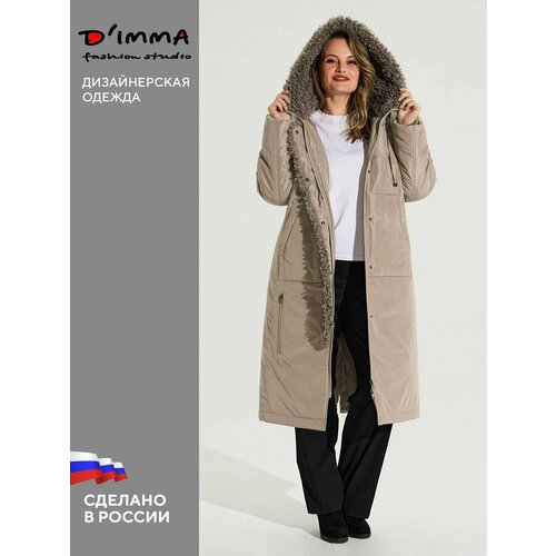 фото Куртка d'imma fashion studio макарена, размер 44, бежевый