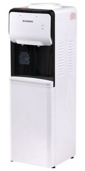 Кулер для воды SONNEN FSE-02SA, напольный, нагрев/охлаждение электронное, 2 крана, белый, 455414