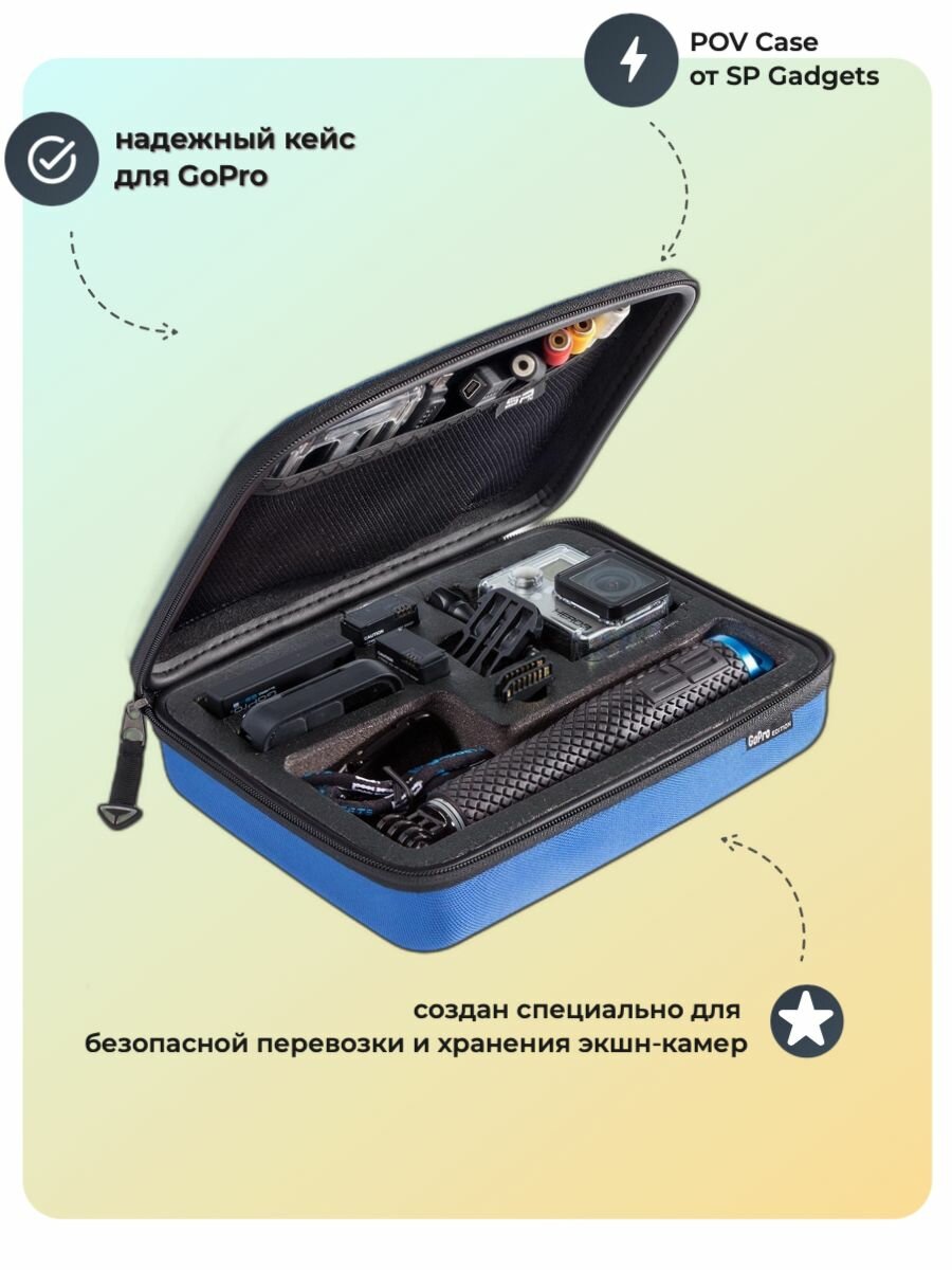 Синий POV Case 52031 от SP Gadgets надежный кейс для вашей экшн-камеры