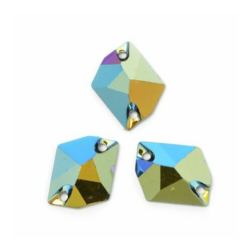 Стразы пришивные акриловые Resin Tesoro Crystal арт TS ED6101 цв1 16х20 мм уп10шт 415₽