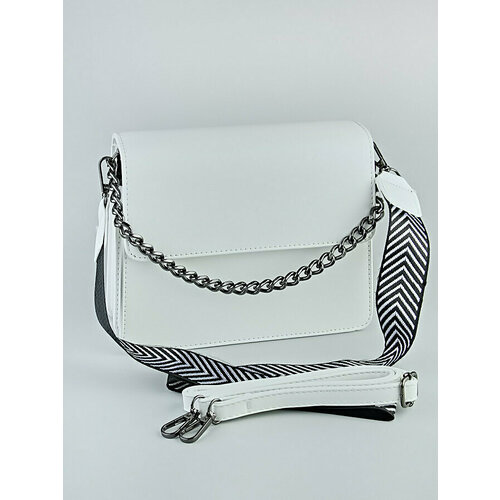 фото Сумка кросс-боди lotoc r1zenbag, фактура гладкая, белый