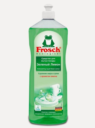 Изображение товара Средство для мытья посуды Frosch зеленый лимон, 1л