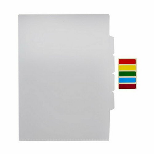 Папка-уголок А4, 150 мкм, 3 отделения, прозрачная, бесцветная, 10 шт. durable папка уголок а4 пластик 150 мкм прозрачный
