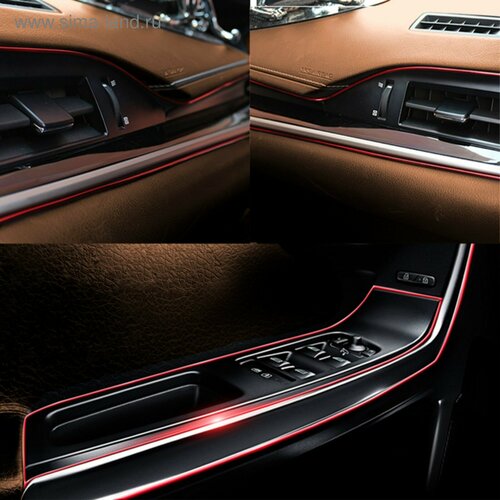 Молдинг TORSO гибкий внутрисалонный красный 5 м 384₽