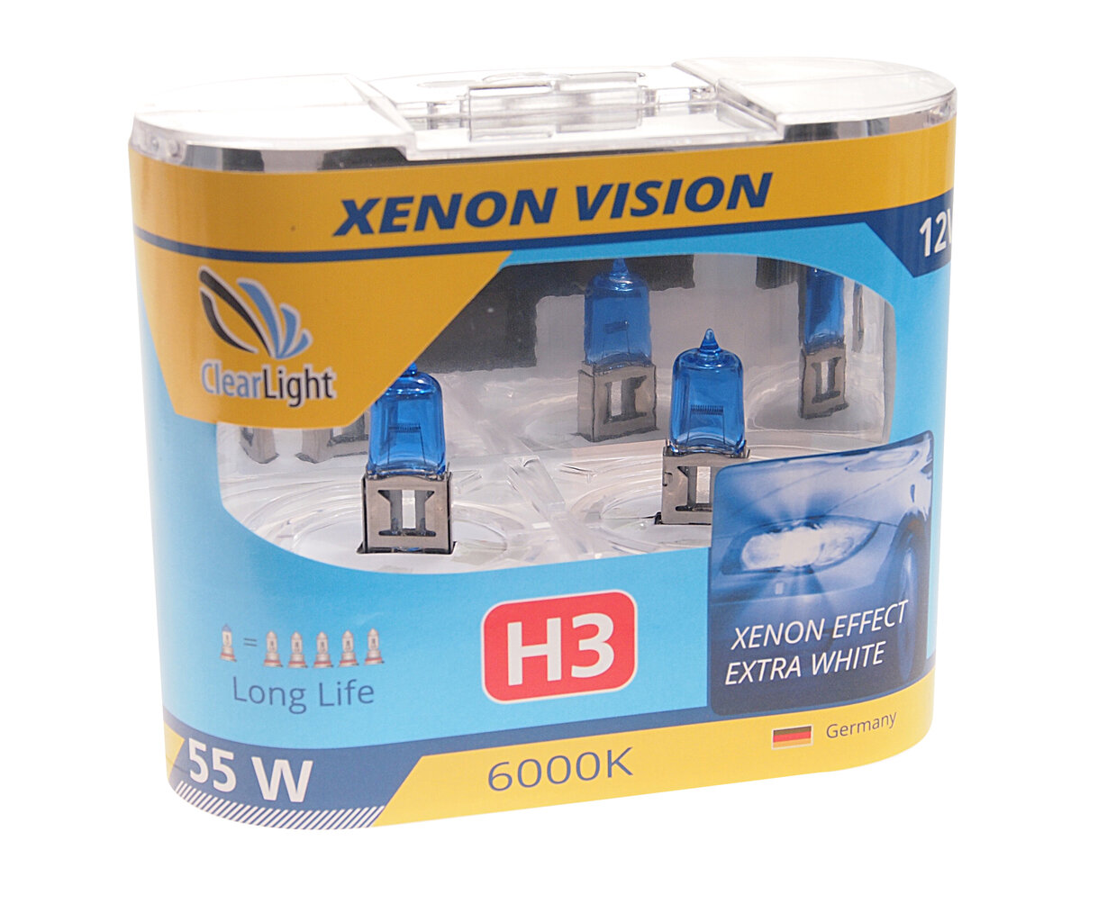 Лампа 12V H3 55W PK22s бокс (2шт.) Xenon Vision CLEARLIGHT